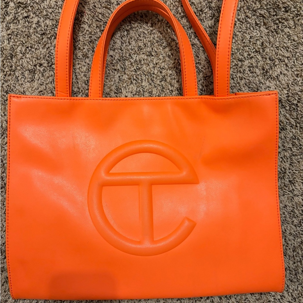 Telfar Bright Orange Tote Bag